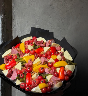 Savory Delight Bouquet – Charcuterie & Cheese Arrangement