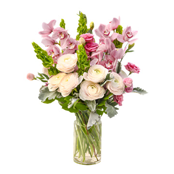 🌸 Elegant Spring: Romantic Harmony of Orchids and Ranunculus
